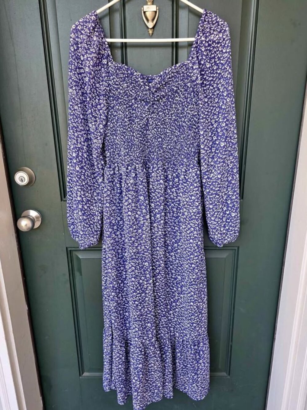 Jessica Simpson Smocked Leopard Midi Dress large size